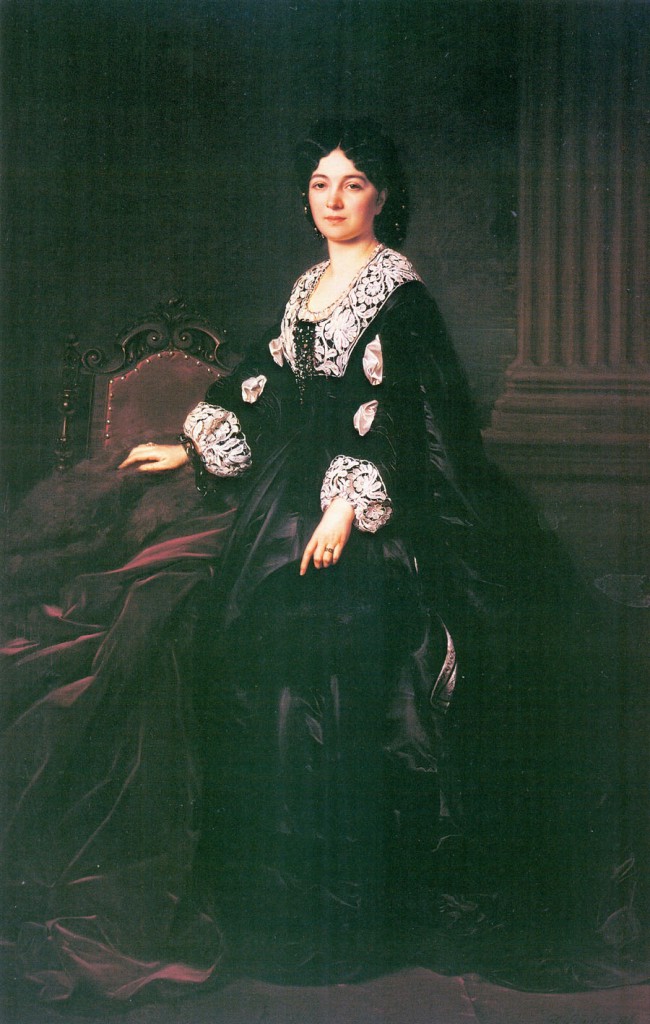 Józef Simmler, Portret Julii Simmlerowej, 1863.