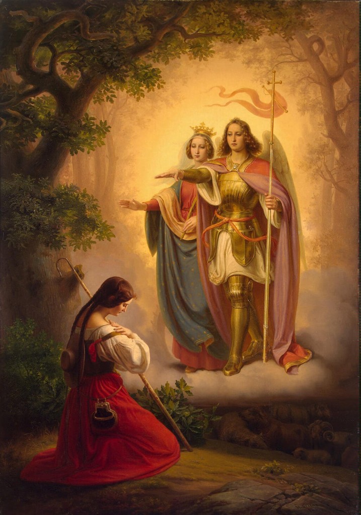 Wizja św. Joanny d`Arc - św. Michał Archanioł i św. Katarzyna