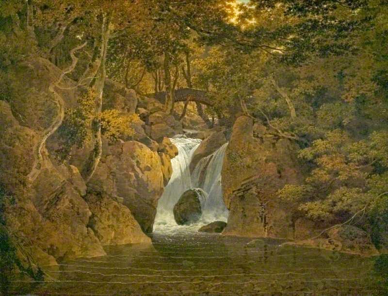 Joseph Wright of Derby - Leśny wodospad