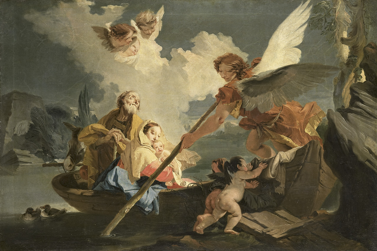 Giovanni Battista Tiepolo - Ucieczka Św. Rodziny do Egiptu